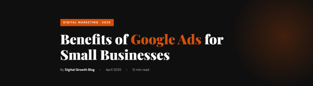 Benefits of Google Ads for Small Business google ads blog img